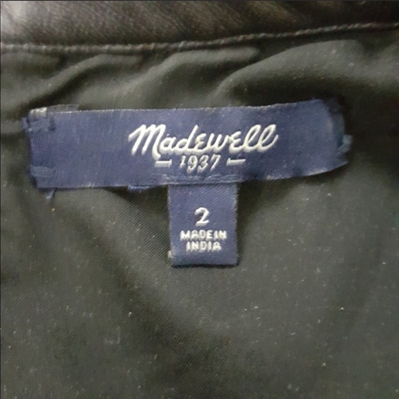 Madewell Geo Jacquard Dress Black White E5171 sz 2 - Picture 6 of 7